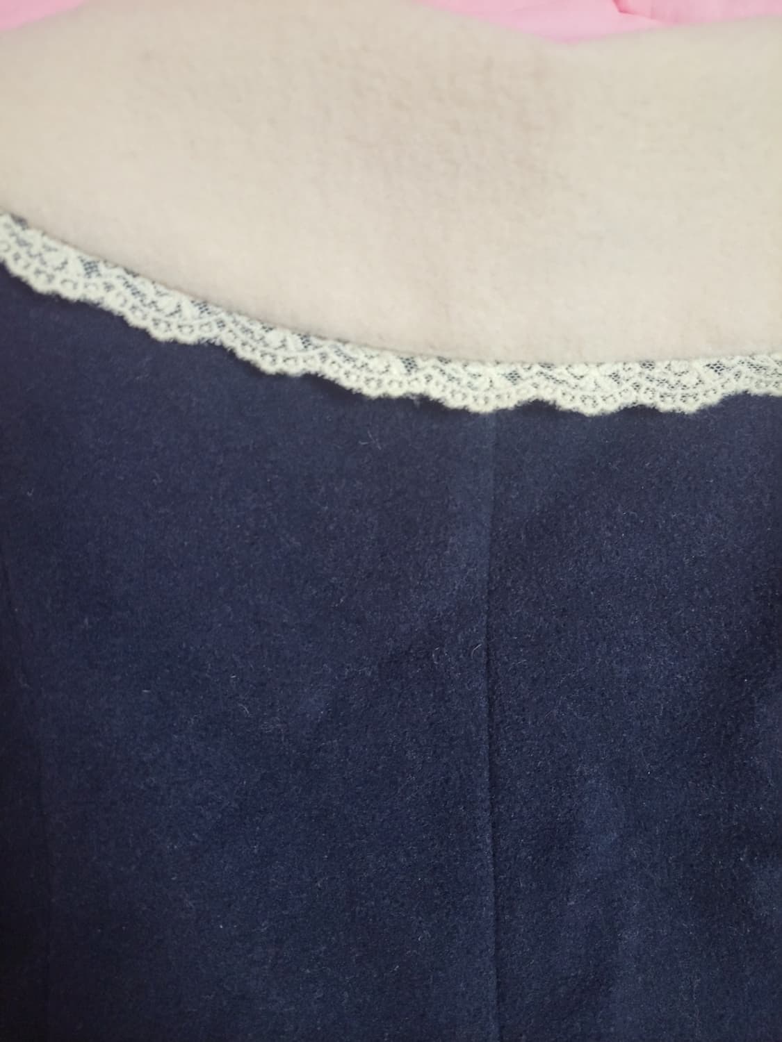 급처상태좋음!amavel아마벨 카라 주머니 레이스 리본 코트 리즈리사st 상품이미지5