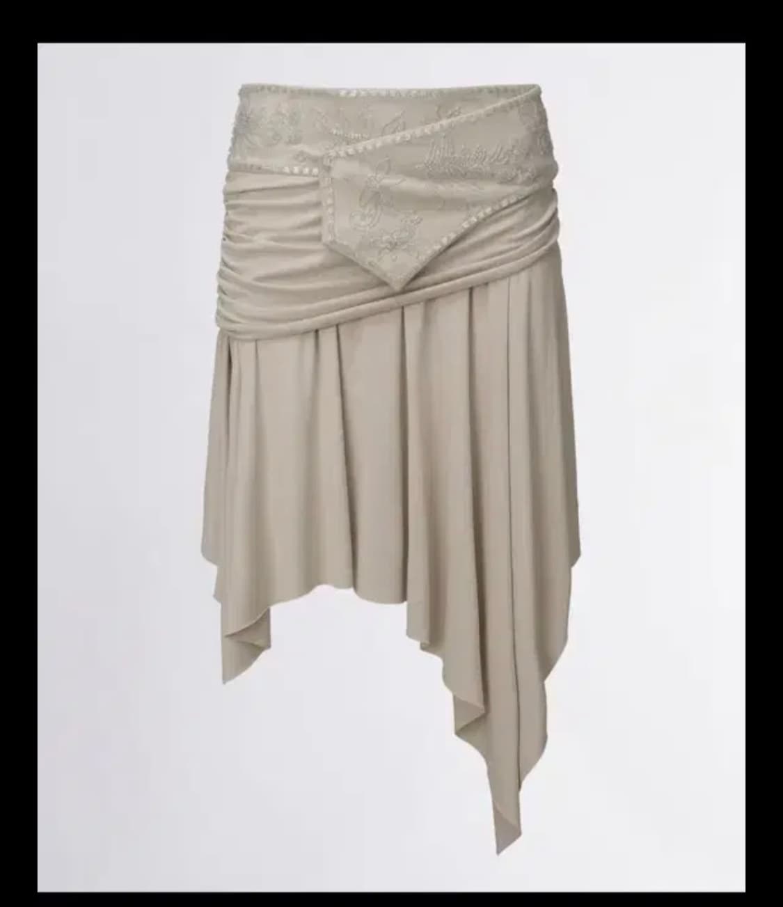 Beaded Jersey Skirt Raw 상품이미지3