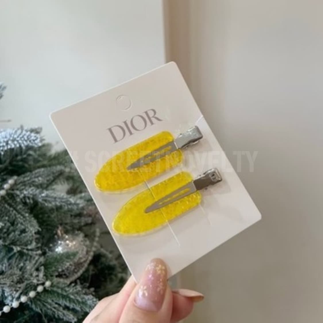 디올뷰티 헤어클립 옐로우 세트 (2ps) 상품이미지1