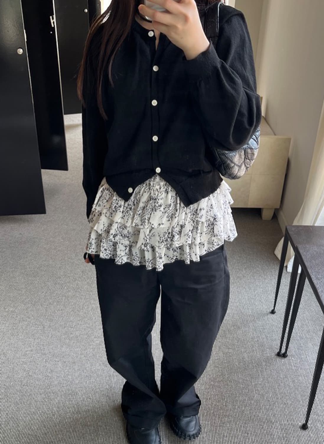 burmula 플라워 프릴 슬리브리스 상품이미지4