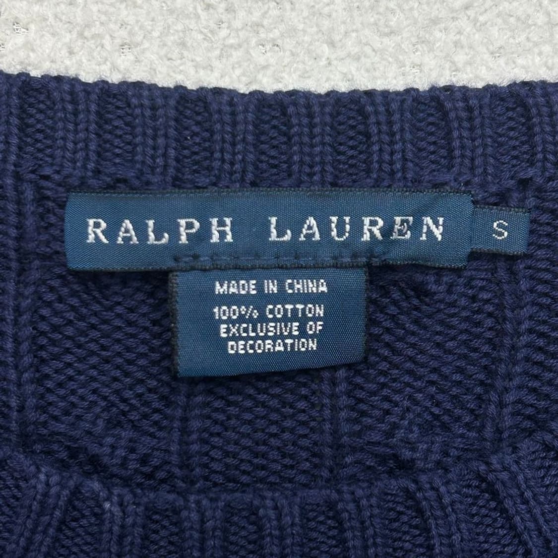 RALPH LAUREN 네이비 라운드넥 니트 S 상품이미지5