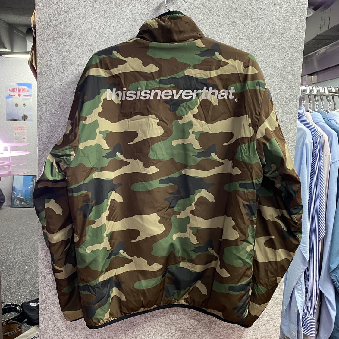디스이즈네버댓 카모 리버시블 후리스 패딩 B3630 상품이미지5