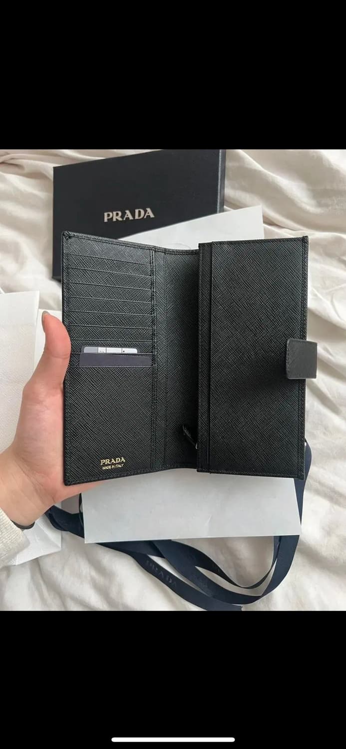 프라다 PRADA 사피아노 장지갑 여성지갑 블랙 명품지갑 상품이미지6