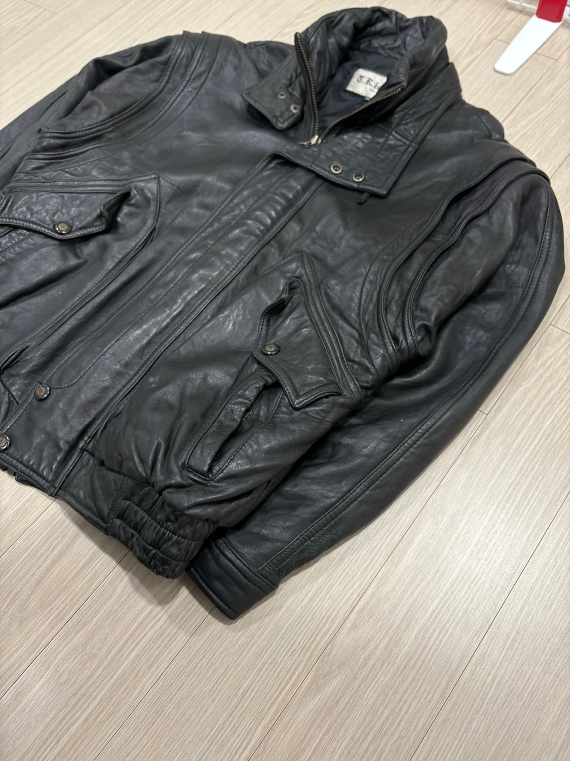 Vintage T.K. Leather 리얼레더 블랙 소가죽 자켓 상품이미지7