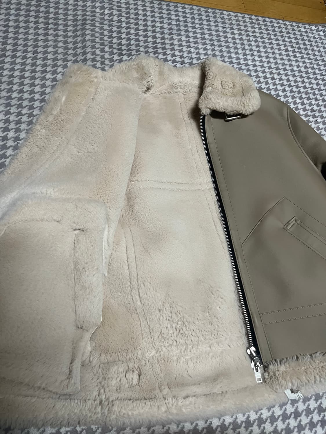 도프제이슨 무스탕 M 아이보리 상품이미지2