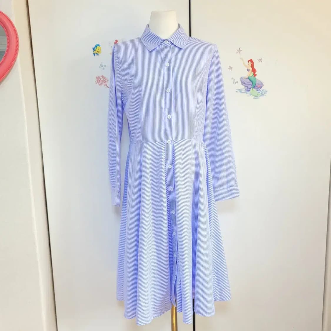 스트라이프 셔츠 롱원피스  상품이미지5