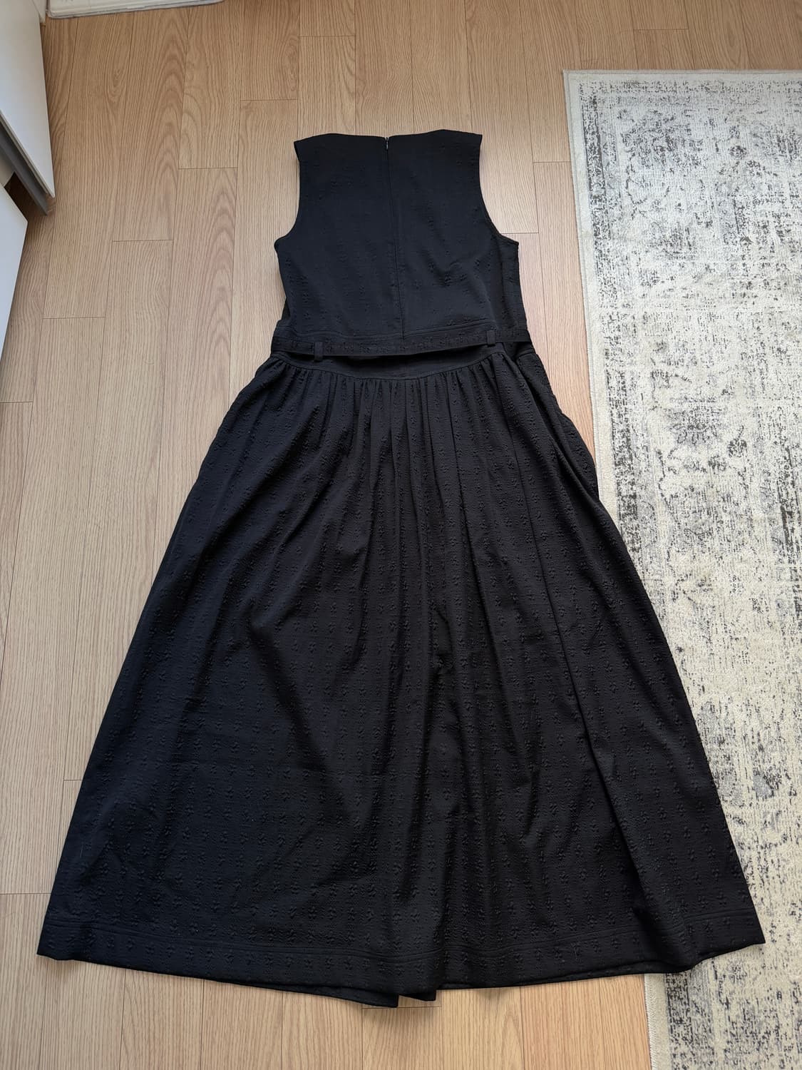 오스더 자카드 볼륨 드레스 원피스 블랙 상품이미지8