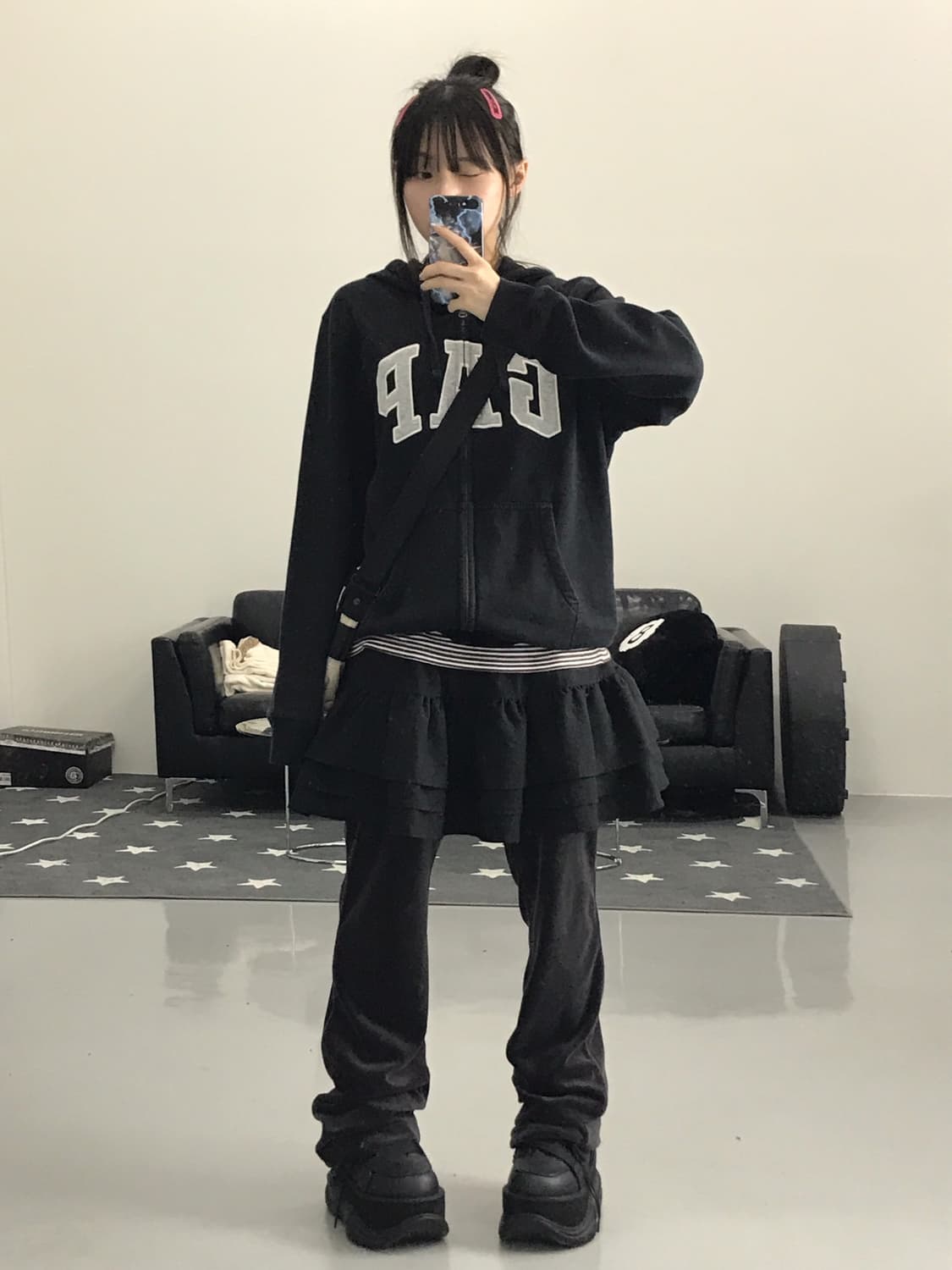 Gap Black Graphic Zip Up Hoodies 상품이미지2
