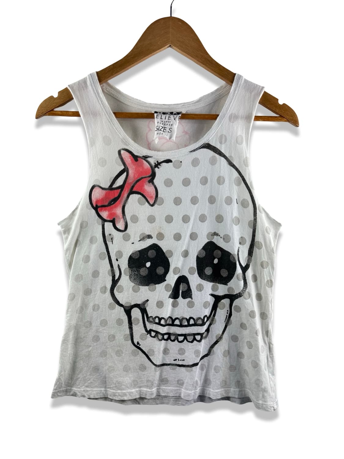 JPN 키치 도트 스컬 슬리브리스2651 상품이미지1