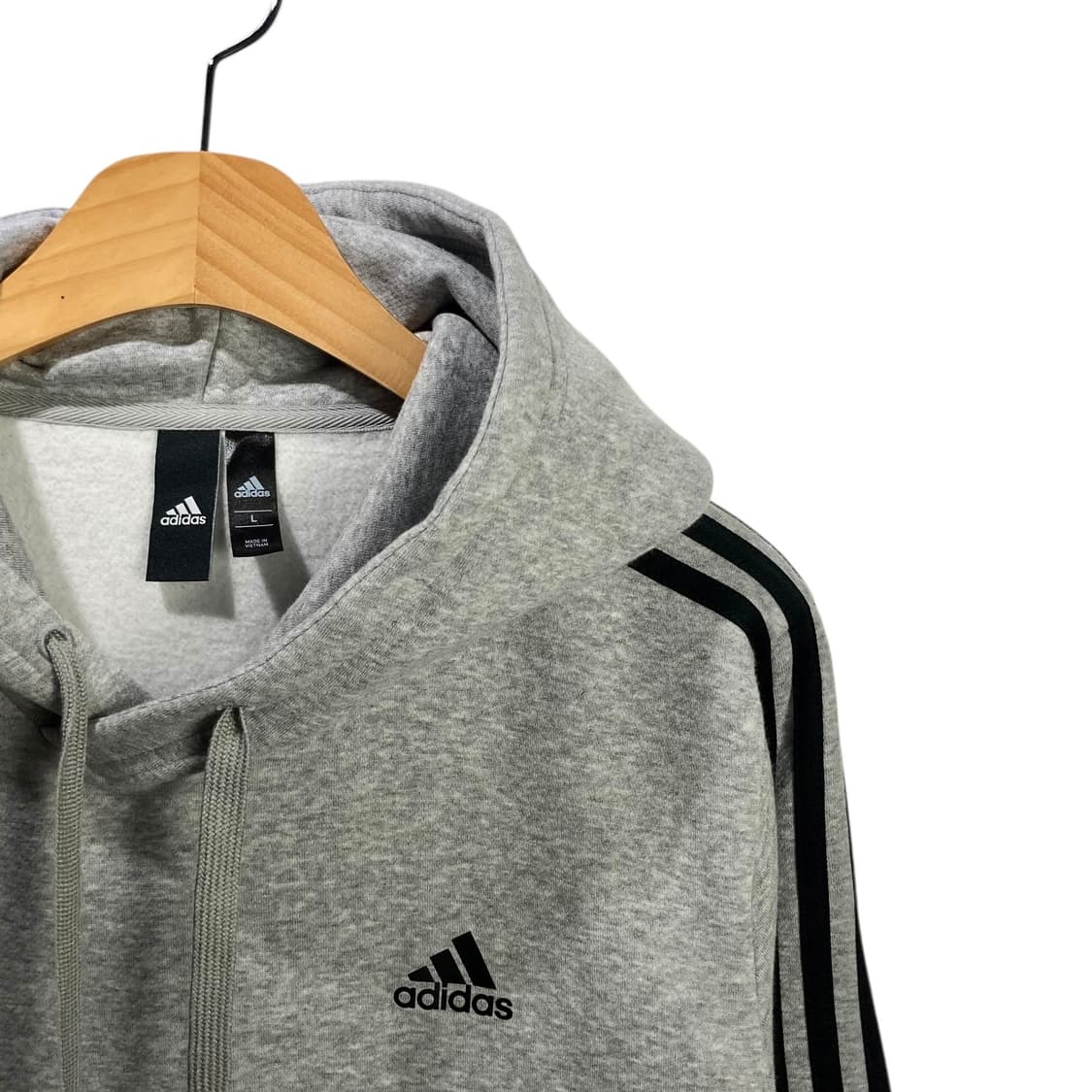 아디다스 사이드라인 그레이 후드 상품이미지3