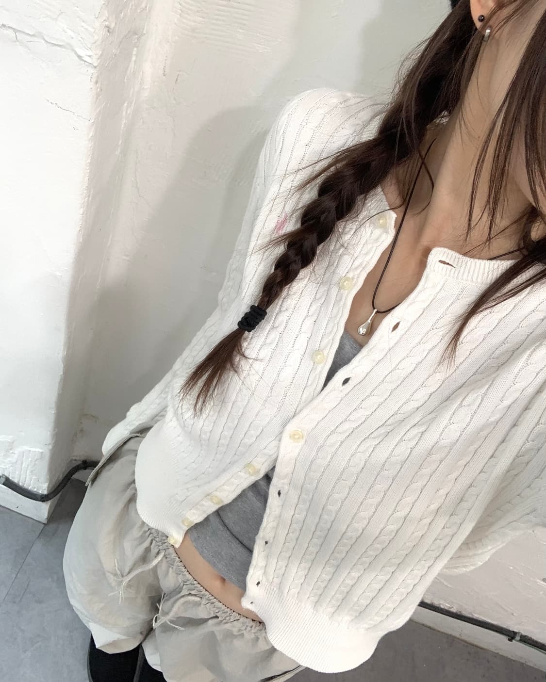 Polo 폴로 랄프로렌 걸즈 화이트 가디건 상품이미지1