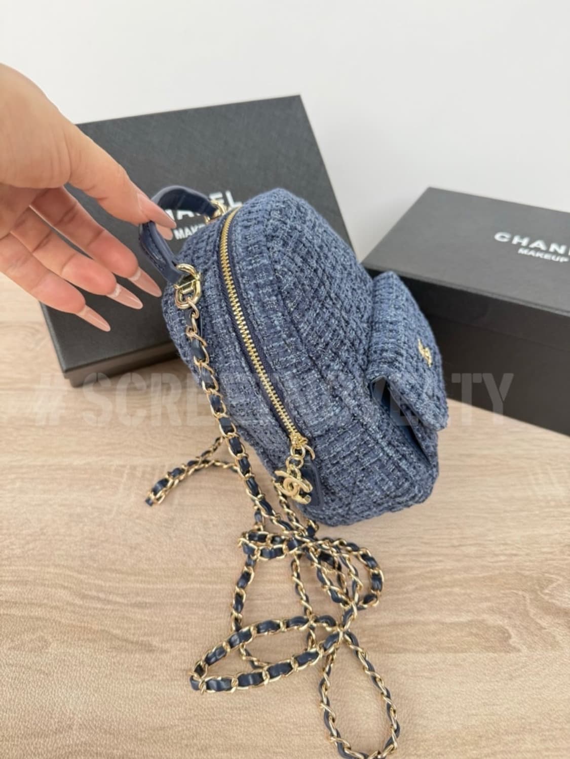 샤넬뷰티 트위드 미니백팩 블루 기프트 백 상품이미지6