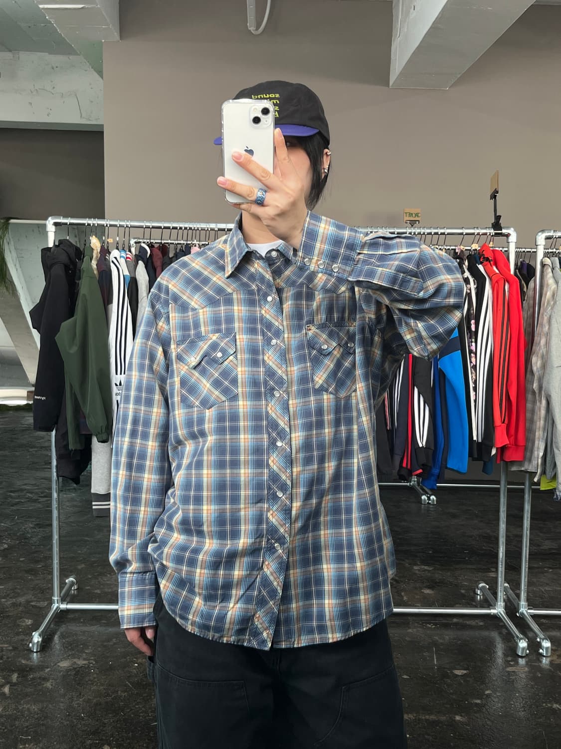 랭글러 웨스턴 체크 셔츠  상품이미지2