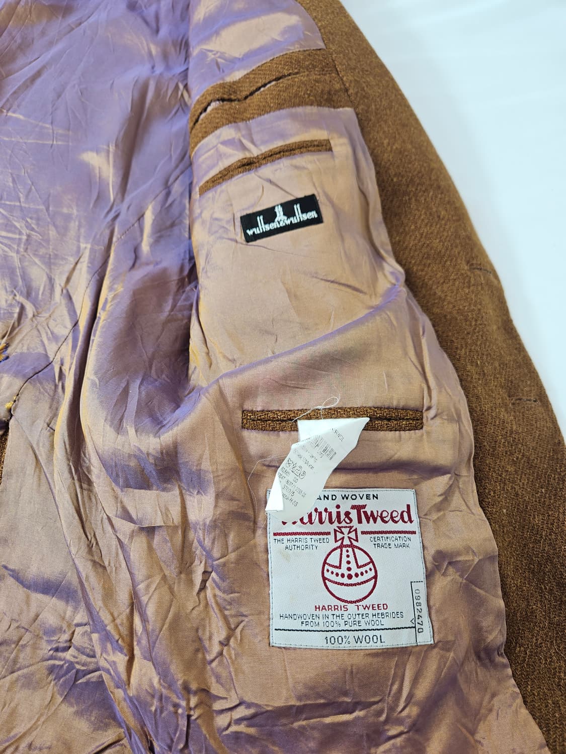 해리스트위드 빈티지 울 브라운 블레이저 자켓 52 상품이미지2