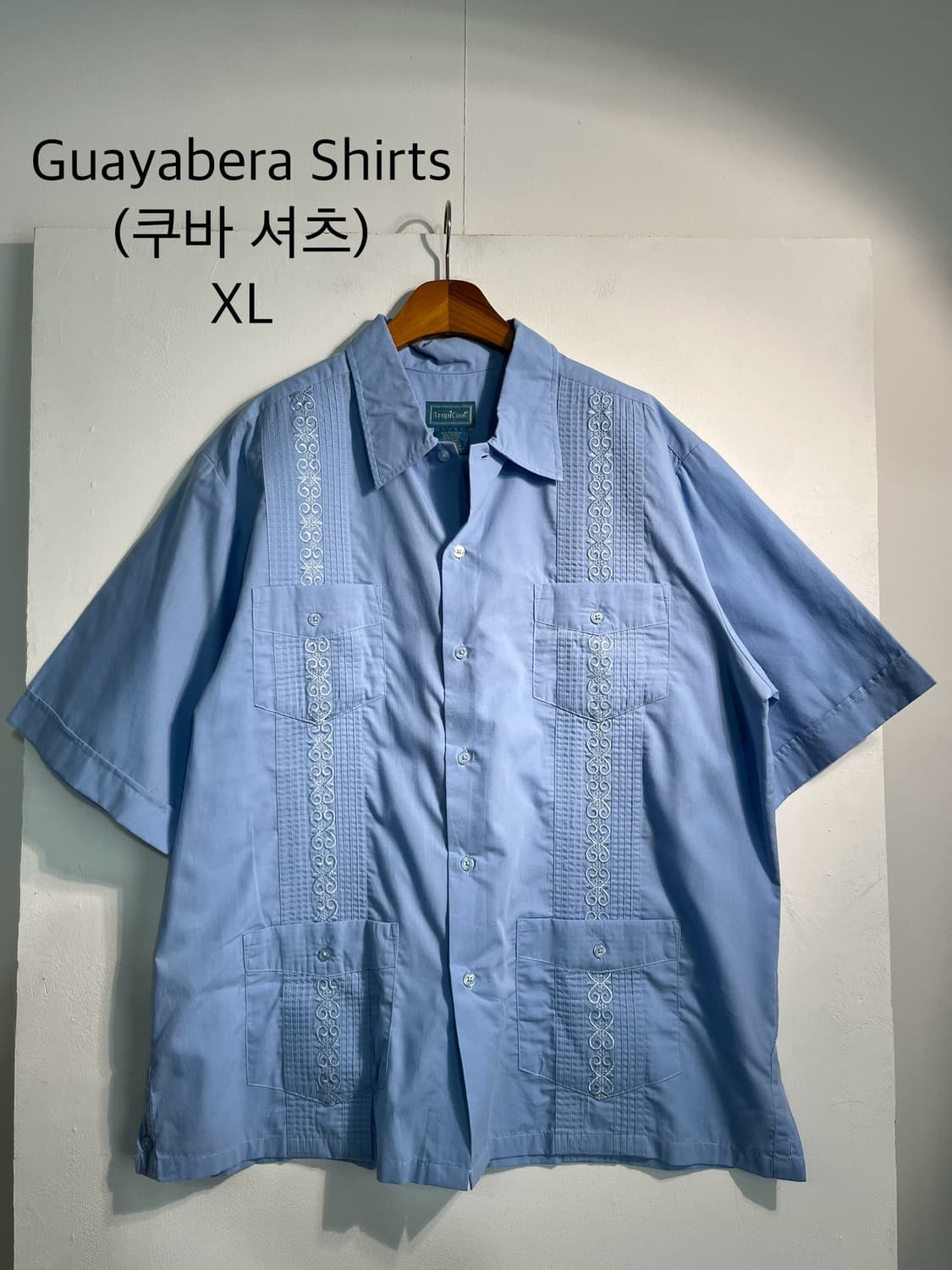 Guayabera Shirts (쿠바 셔츠) XL 상품이미지1