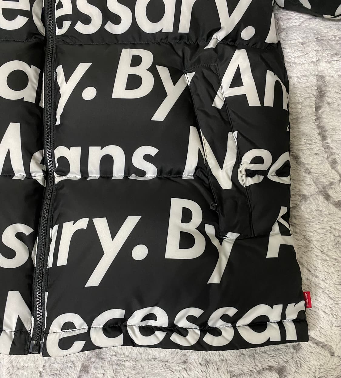 [L] 15FW 슈프림 X 노스페이스 레터링 패딩 블랙 상품이미지7