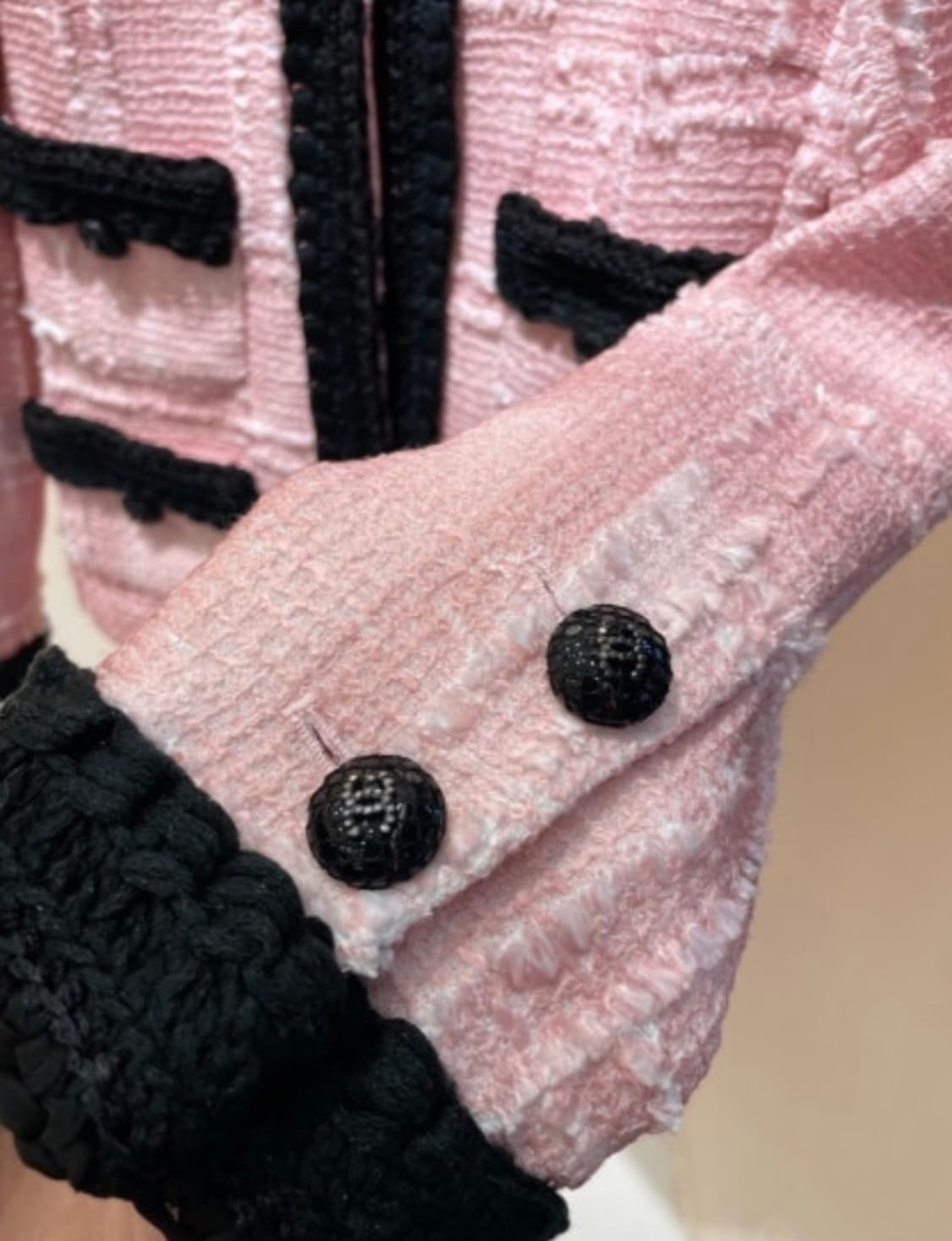 샤넬 트위드 자켓 핑크(제니착용) 상품이미지4