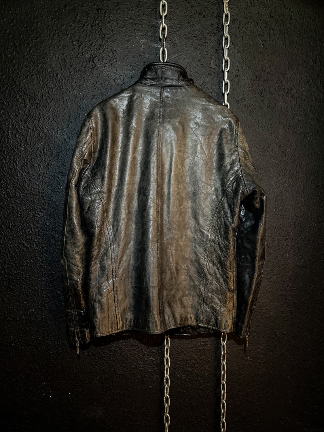 ABAHOUSE – Leather Stand Collar Jacket   상품이미지6