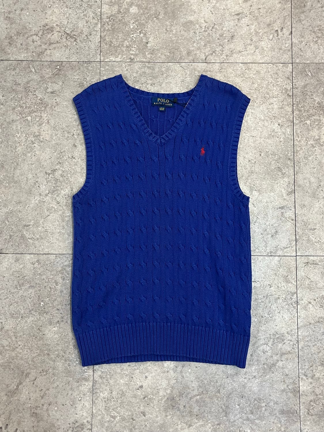 폴로 랄프로렌 니트 베스트 블루 L #csz3496 상품이미지4