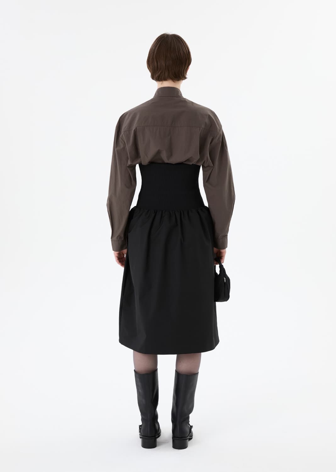 아모멘토 Taffeta Shirring Flare Skirt 밴딩 스커트 상품이미지3