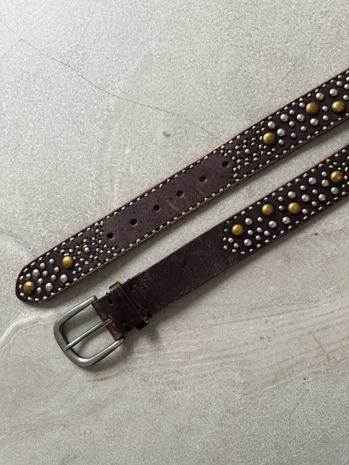 Vintage Studded Western Leather Belt 상품이미지1