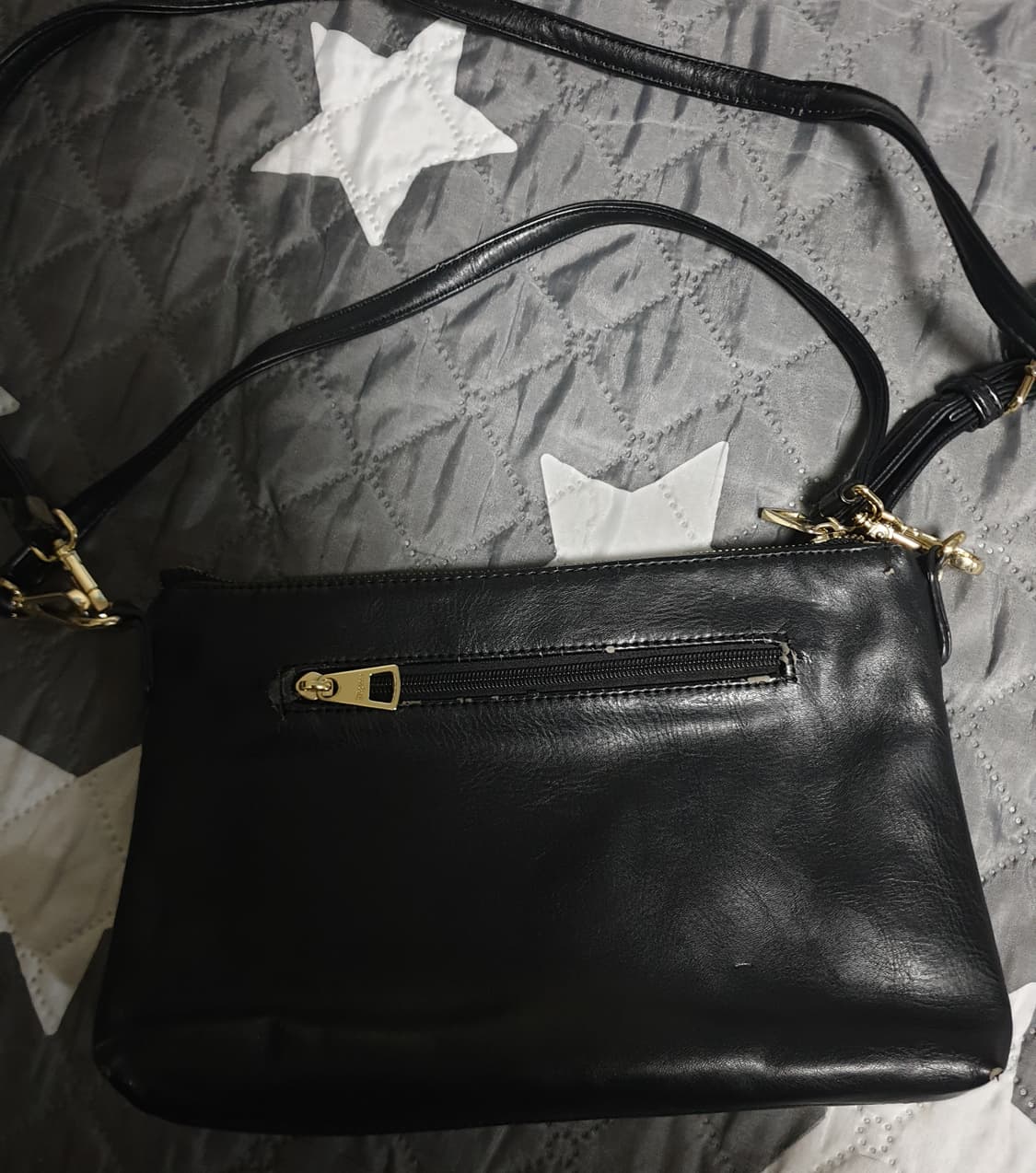 엘레강스 파리  빈티지 크로커다일 배색 크로스백 (아이보리 블랙) 상품이미지3