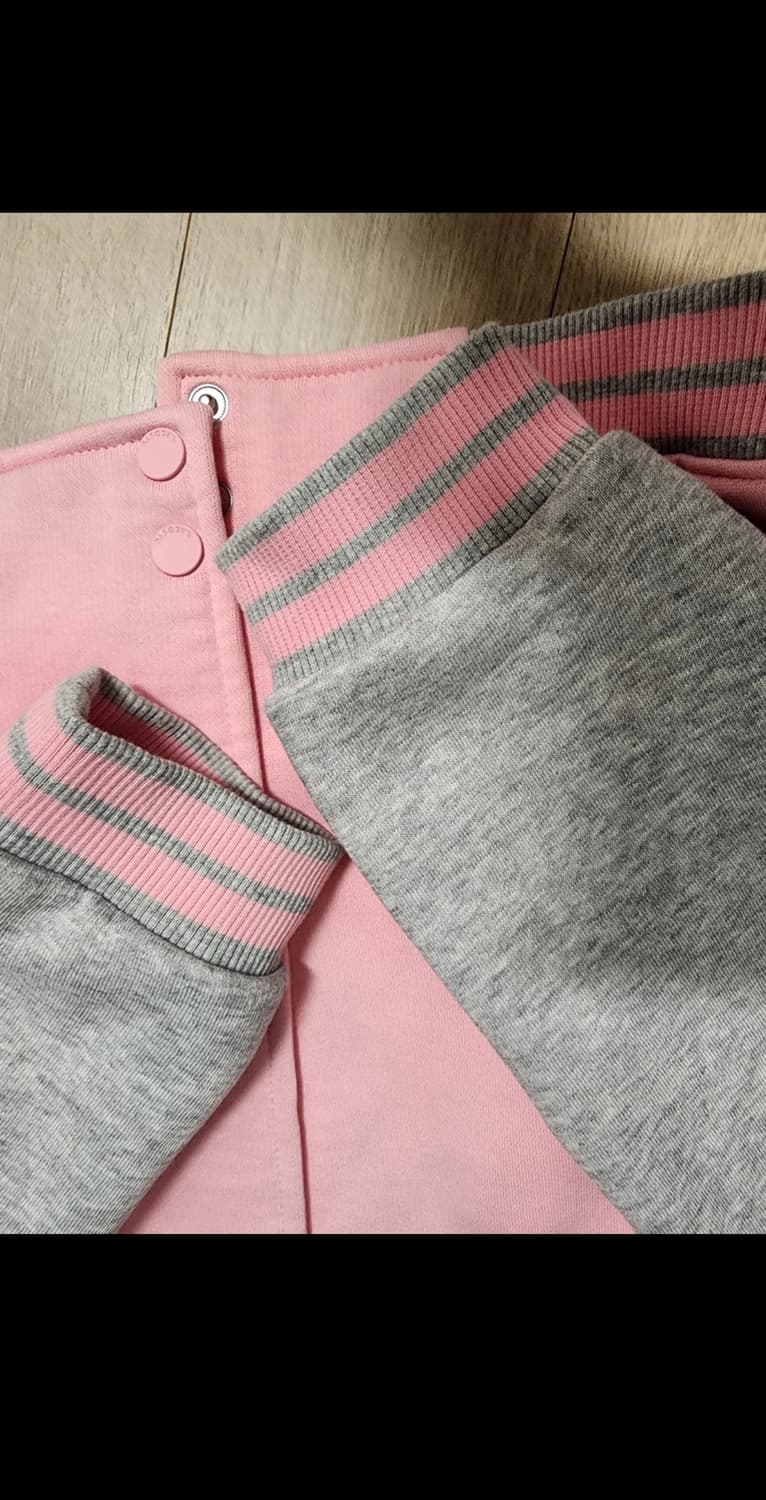 라코스테 핑크 그레이 바시티 봄버 자켓 상품이미지3