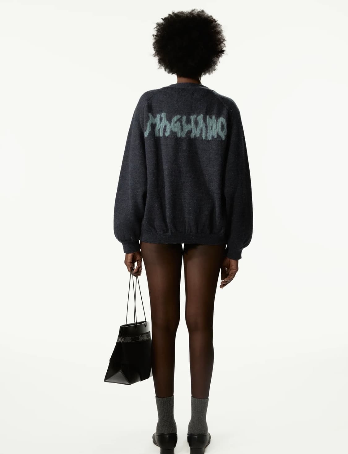 [M,L]마리아노 25fw 글램파 베이비 블루 가디건 상품이미지1