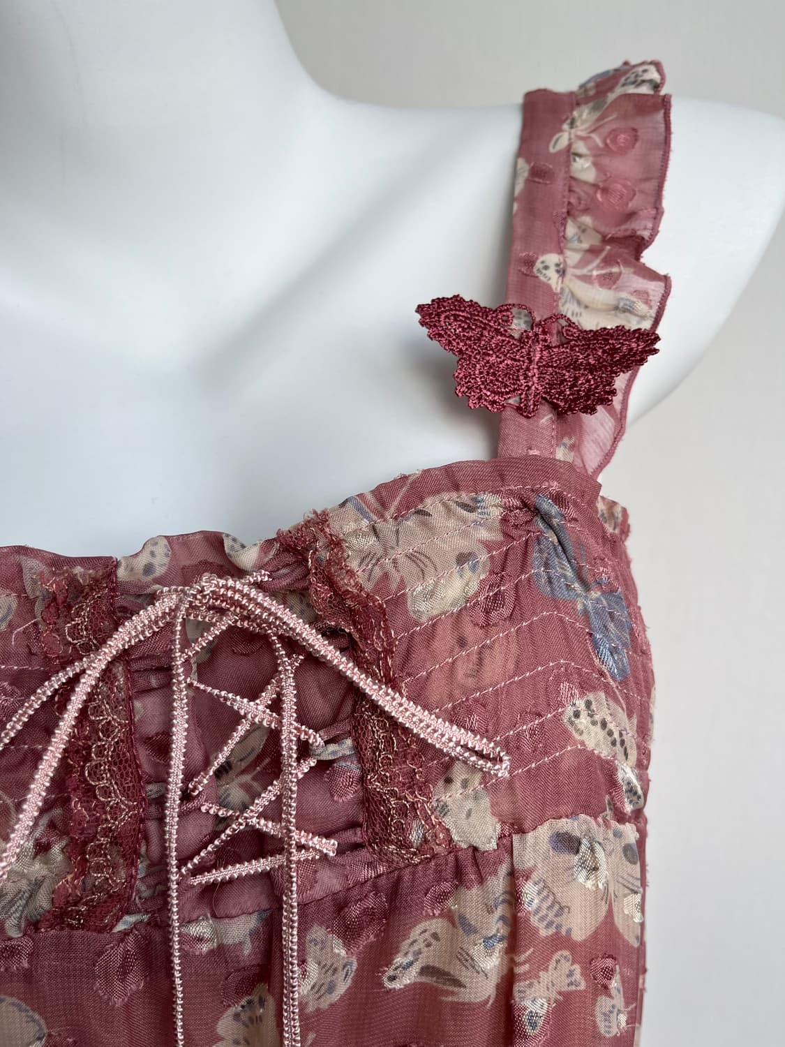 axes femme 나비 플로럴 원피스 상품이미지4