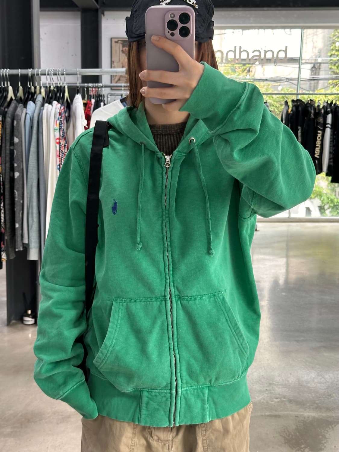 폴로랄프로렌 포니 그린 후드집업 상품이미지1