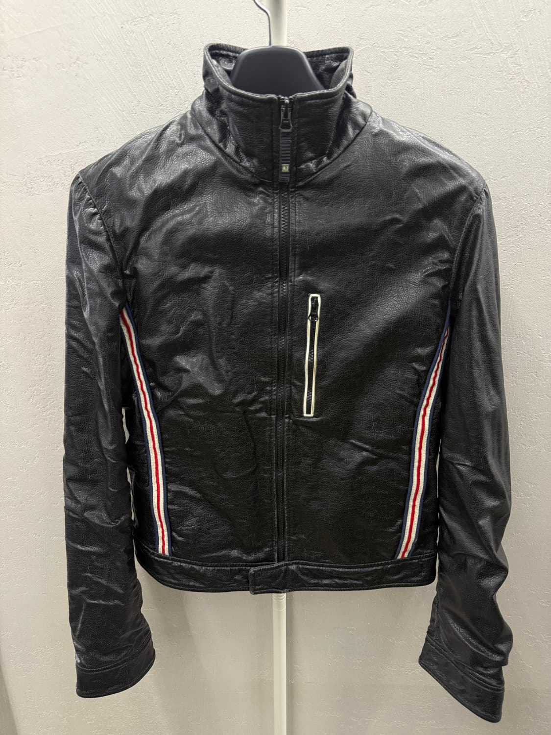 아르마니 진 블랙 라이더 가죽 자켓 50 상품이미지4