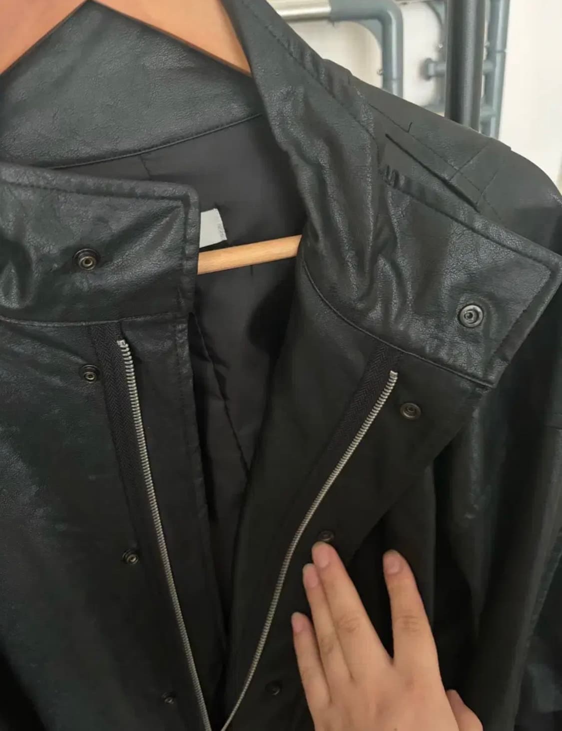 페이크레더 오버핏 자켓 상품이미지7