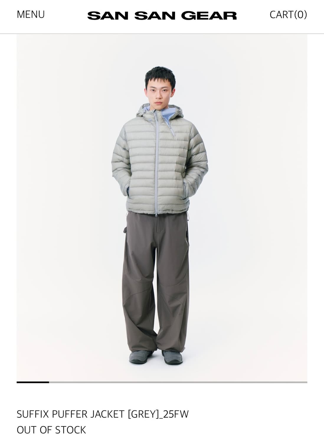 산산기어 서픽스 25FW 그레이 3 사이즈 미개봉 상품이미지2