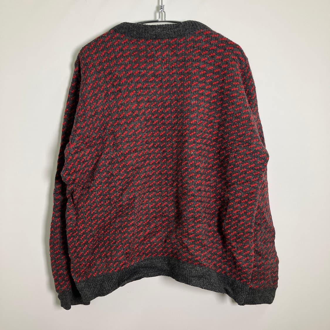 70's 엘엘빈 버드아이 패턴 울 가디건 상품이미지2