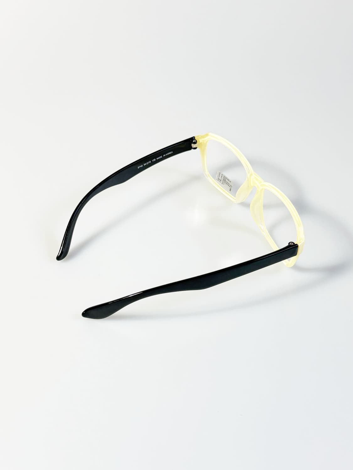ESRO 아이보리&블랙 뿔테 스퀘어 빈티지 안경 상품이미지4