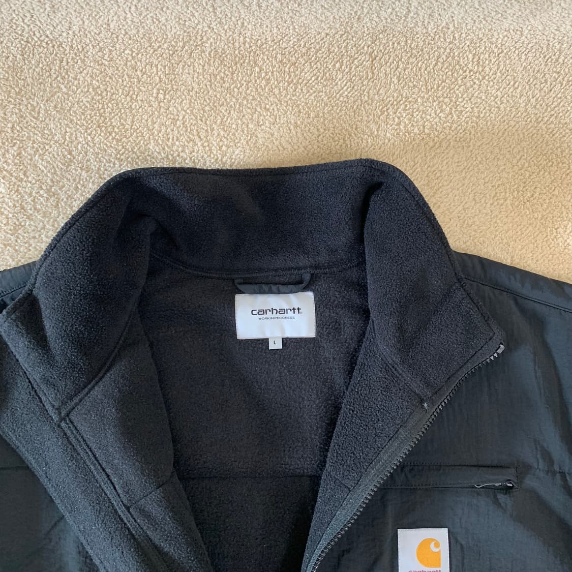 칼하트 WIP 노드 플리스 자켓(블랙/L) 남자 후리스 폴라텍 상품이미지8