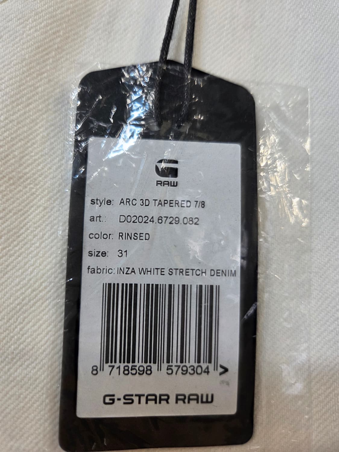 G-Star Raw 화이트 롤업 반바지(31)남여공용 상품이미지7