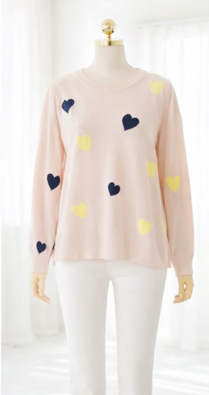 핑크 하트 가디건 가단47 상품이미지1