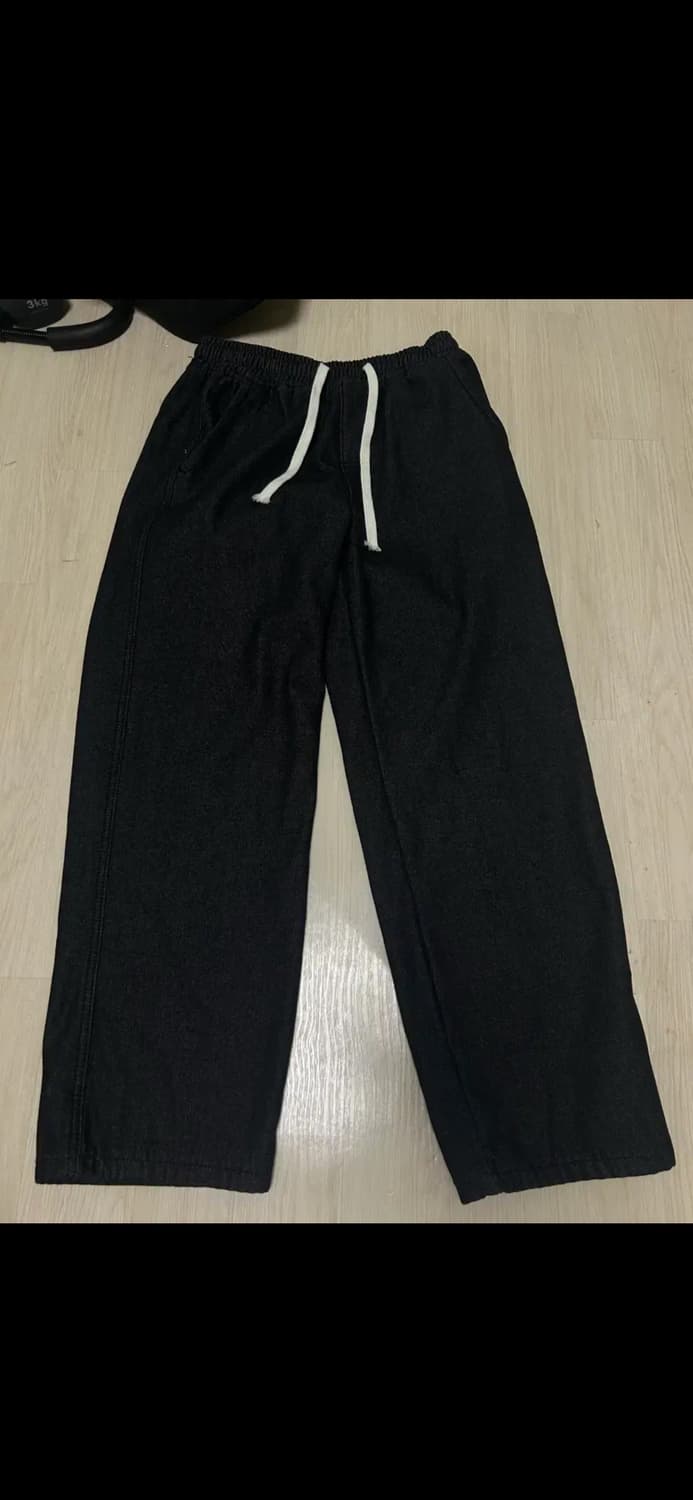 기모 와이드팬츠 검정(편택포1) 상품이미지1