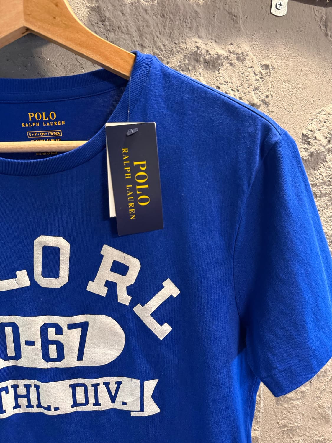 폴로 랄프로렌 POLO 로고 반팔 티셔츠 블루 S 상품이미지3