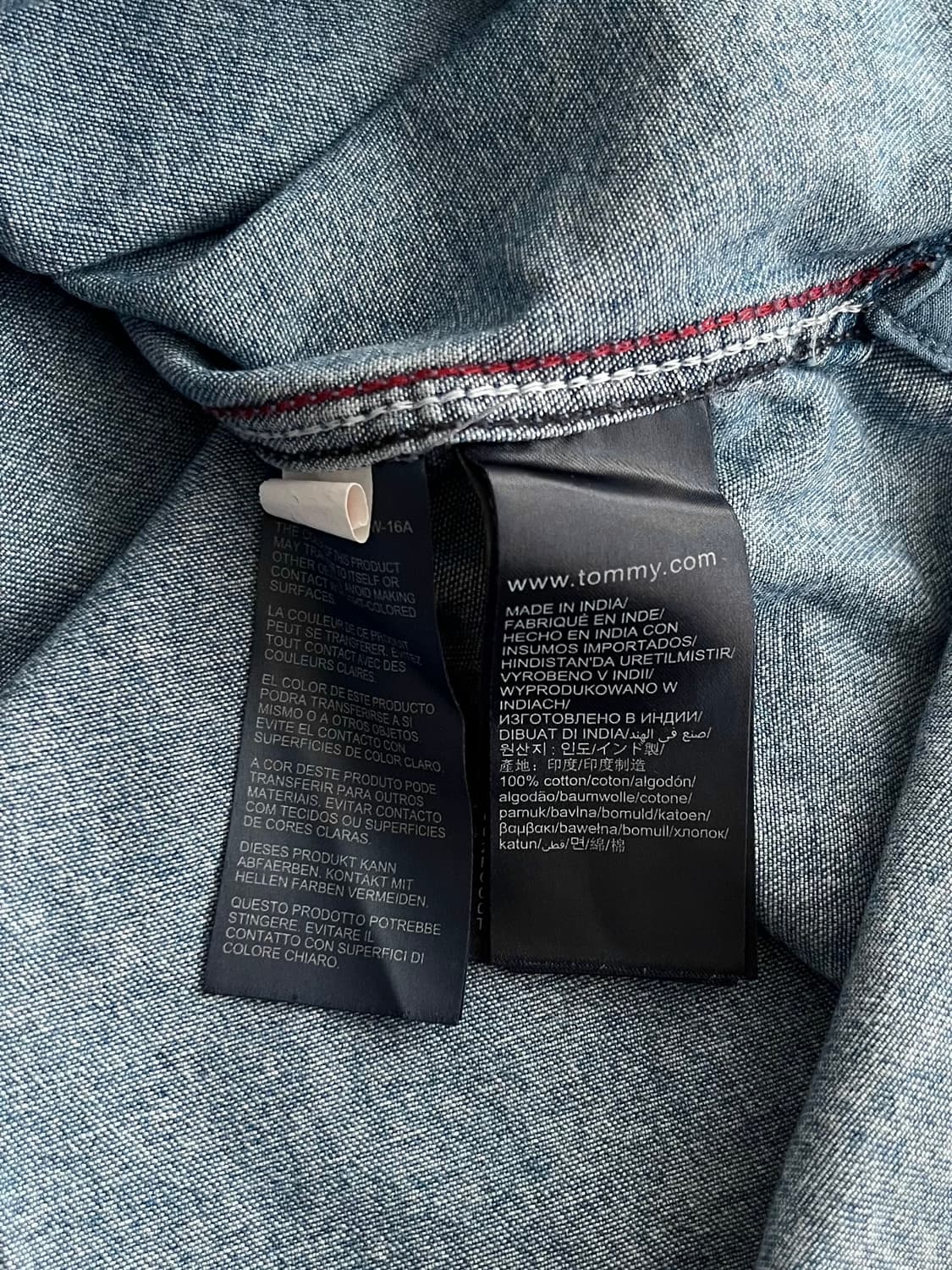 164) 타미힐피거 키즈 데님 셔츠 중청 상품이미지5