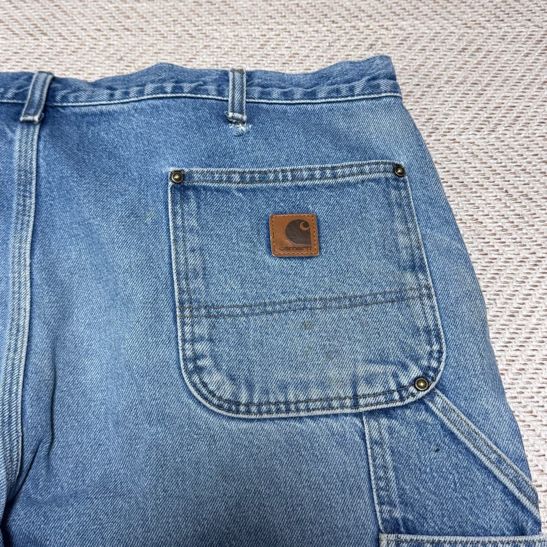 (42X32) 빈티지 칼하트 더블니 B73 DST 데님팬츠 상품이미지5