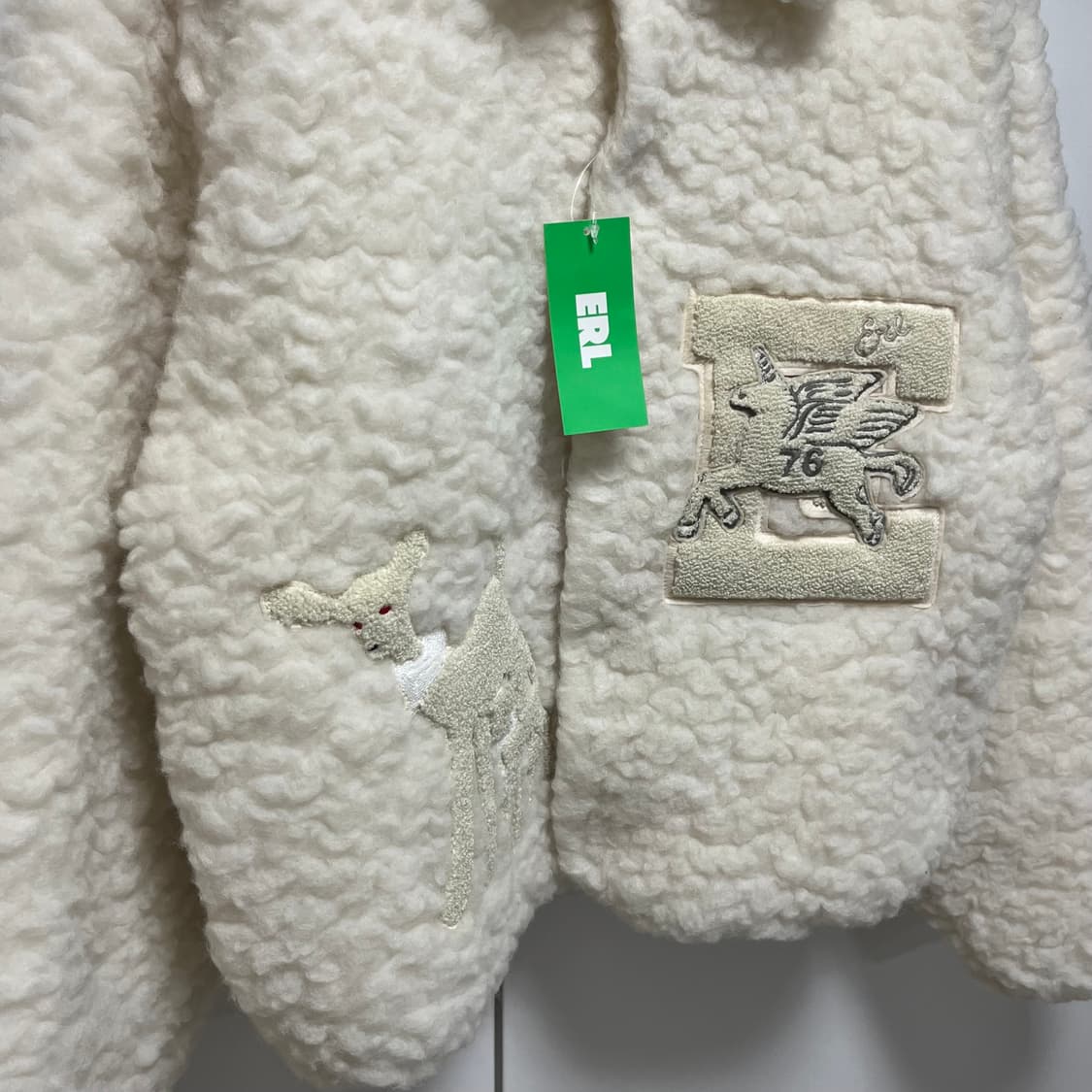 [M]이알엘 ERL 바시티 시어링 자켓/오트밀 상품이미지4