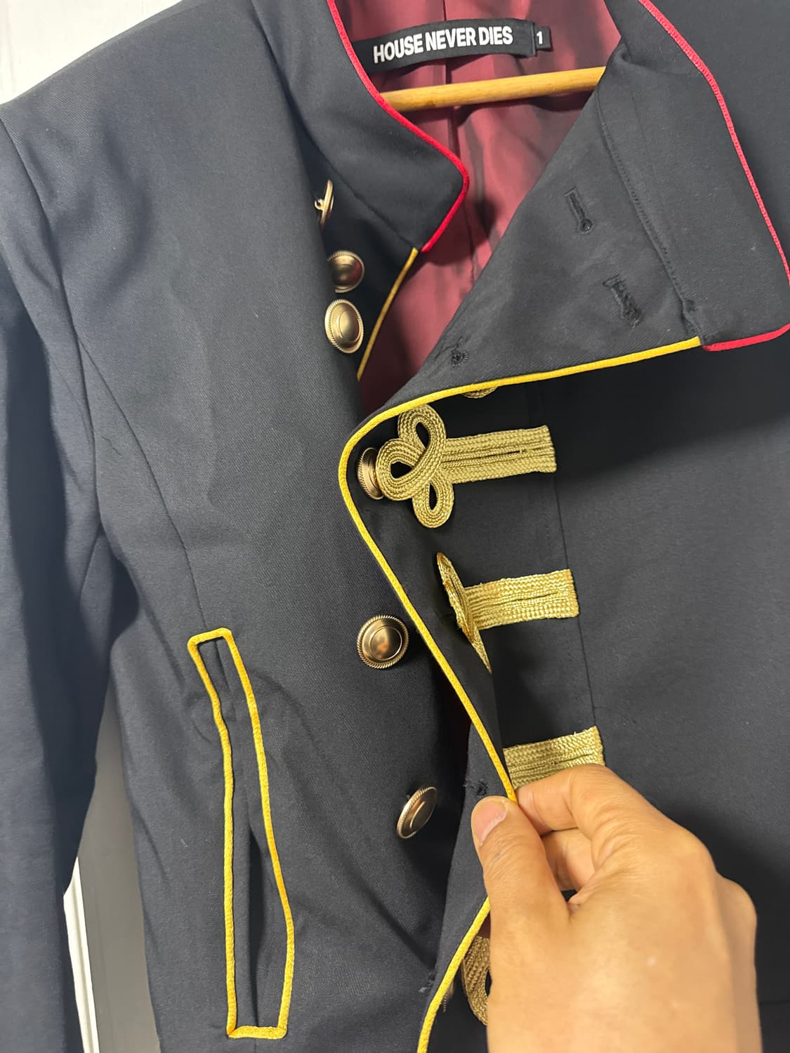 하우스네버다이 마이클잭슨 스타일 크롭기장 나폴레옹  자켓 상품이미지5