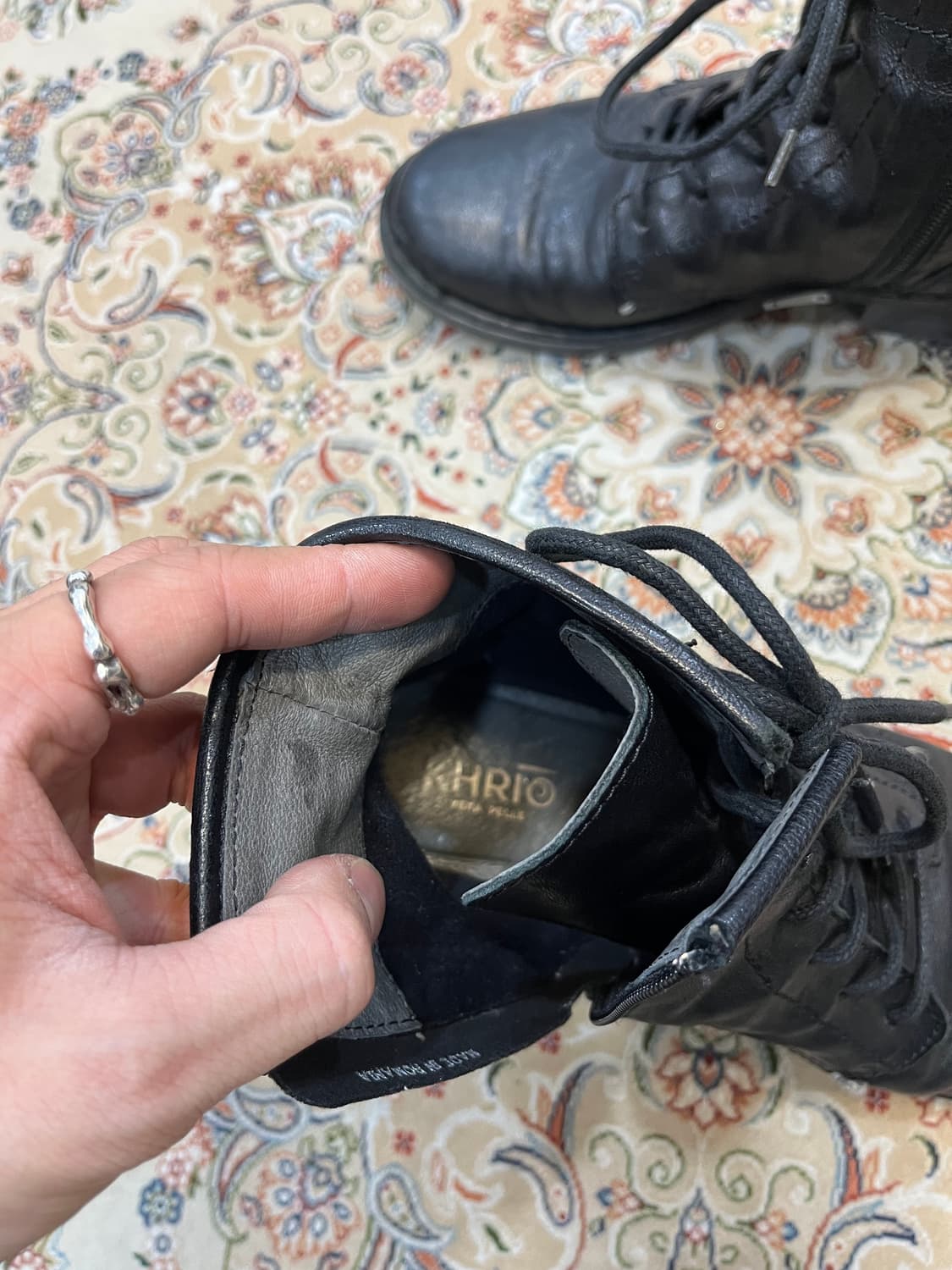 크리오 레이스업 레더 부츠 신발 상품이미지7