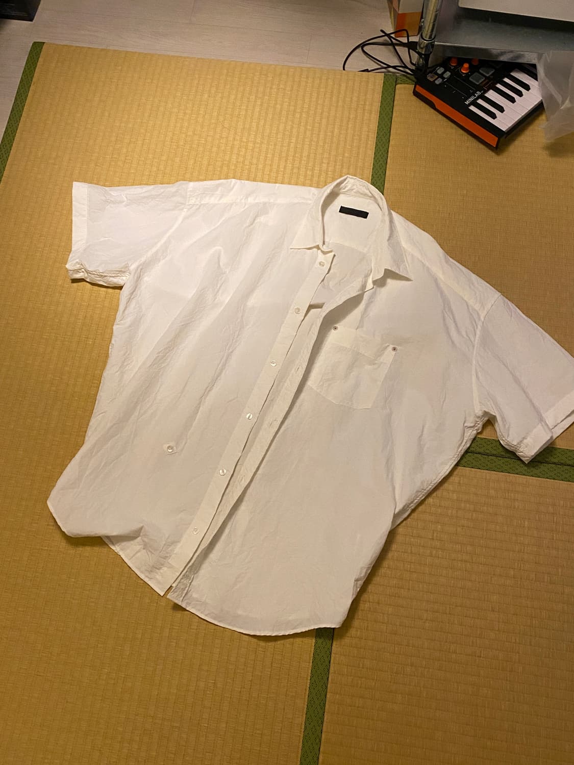 무명 롤업 셔츠 화이트 상품이미지1