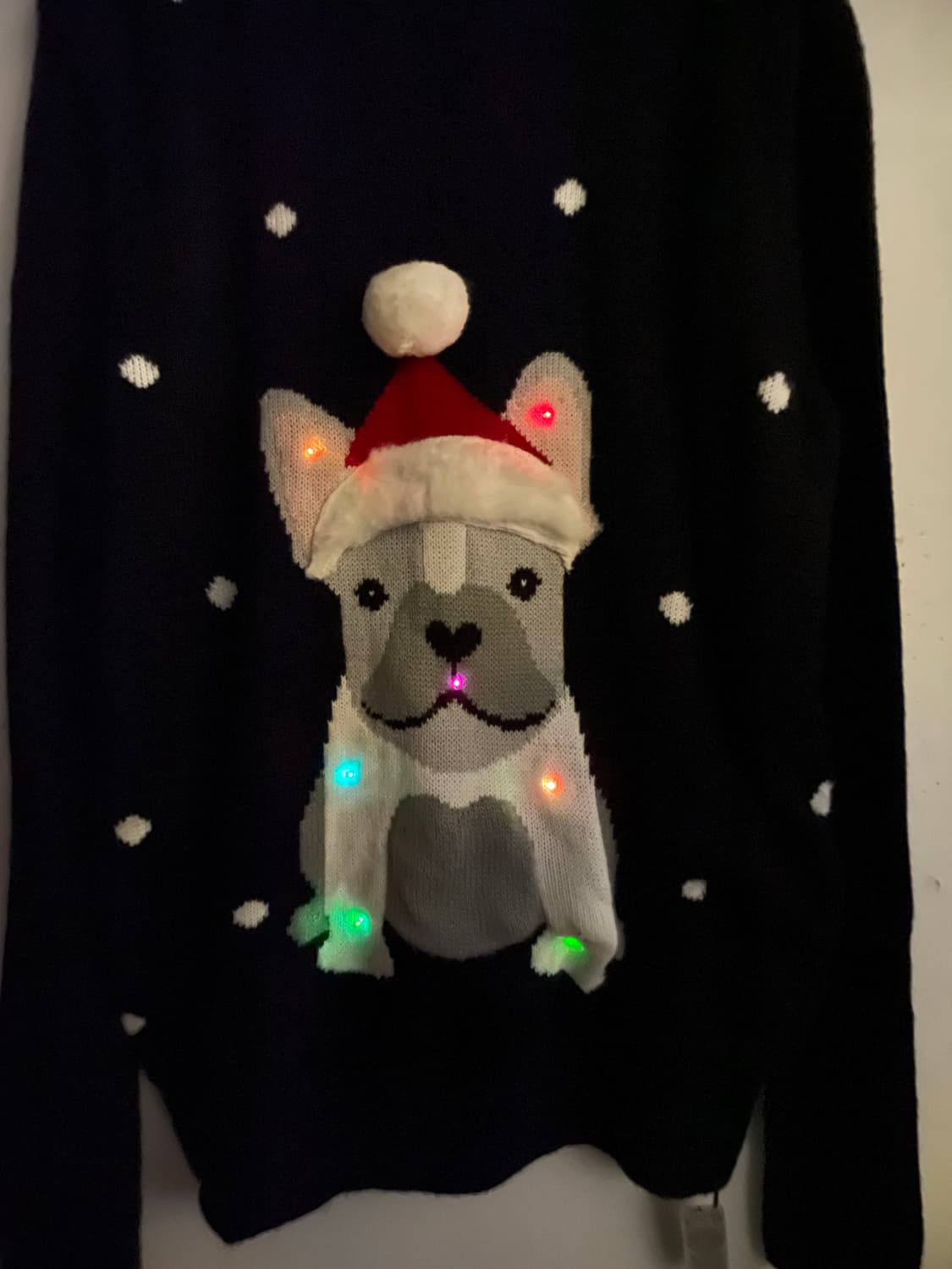 LED 크리스마스 산타강아지니트:) 크리스마스룩연말룩데이트룩스웨터 상품이미지2
