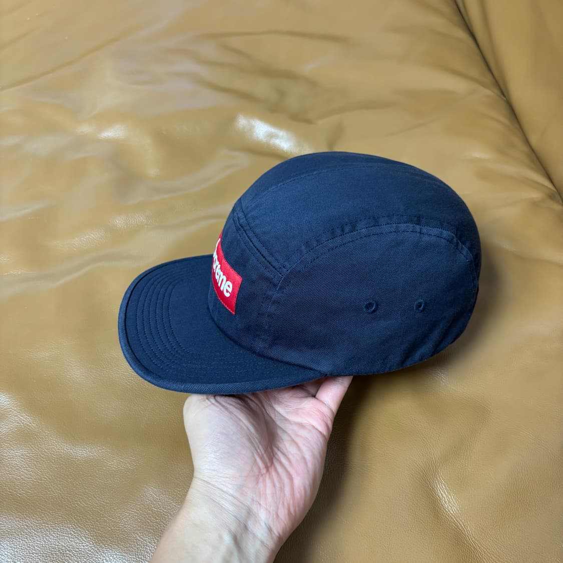 Supreme 슈프림 네이비 레드 박스로고 캠프캡 모자 (Navy) 상품이미지4