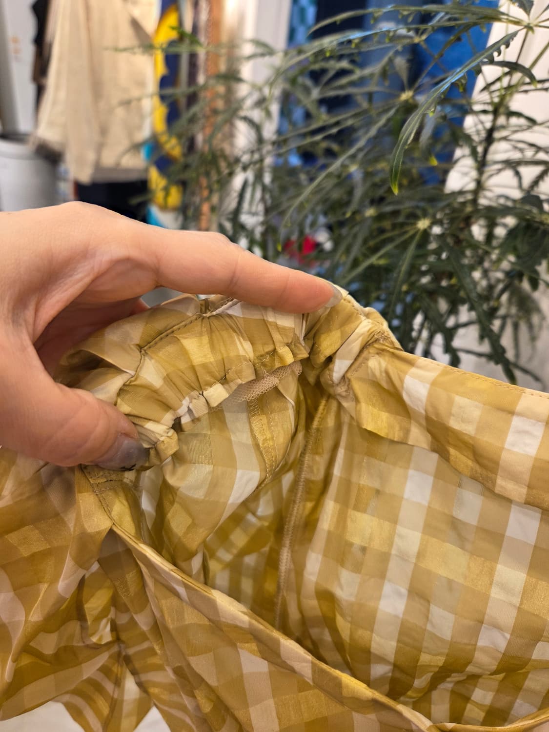 미샤 체크 블라우스 상품이미지3