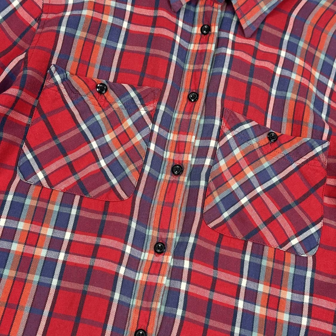 데님앤서플라이 클래식 레드 타탄 체크셔츠 (L) 상품이미지3